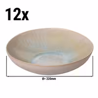 (12 adet) LIGHT BLUE SEA - Çukur Tabak - Steinzeug, Ø220mm, Mavi