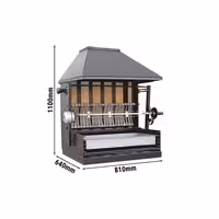 Charcoal Chicken Grill (Rotisserie) - with 1 spit for up to 3 chickens