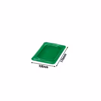 (6 szt.) CAMBRO | Pokrywa GN 1/9 SafeTrak – polipropylen – zielona