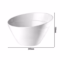 (6 adet) Kase - BALANCE - Melamin - 2,5L - yuvarlak - Ø245mm - Derinlik:150mm - Beyaz
