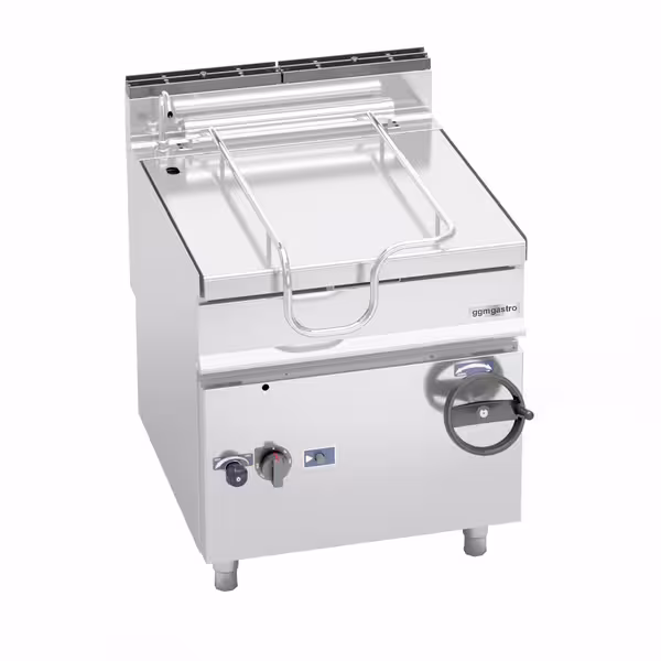 Billenő serpenyő - gázüzemű - 80 literes - 14,4 kW - kézi billentéssel és vízfeltöltő csappal