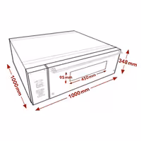 Electric Deck Pizza Oven - Single Deck - Refractory Stone Deck - 1 - 230V 3 Phase - Digital Controls - up to 350°C