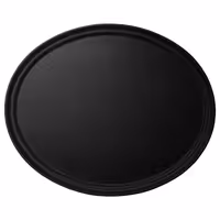 (6 komada) CAMBRO | CAMTREAD® - Pladanj od stakloplastike - Ovalan - 735x600 mm - Nizak profil - Crna boja