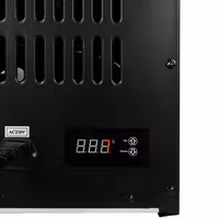 GASTRO-COOL | Rashladna vitrina za pića - 480 mm - 65 l - s 1 staklena krilna vrata & reklamnim zaslonom & LED osvjetljenjem - crni