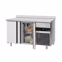 Rashladni pult PREMIUM - 1400x600 mm - 250 l - Ventilirano hlađenje - s 2 vrata - bez podignutog ruba
