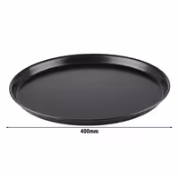 (10 kom) Pleh za pizzu - plavi čelik - Ø 400 mm - Visina: 25 mm - crni premaz