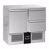 Commercial Counter Fridge PREMIUM - 900x700mm - with 1 door - 2 drawers - capacity 220 litres