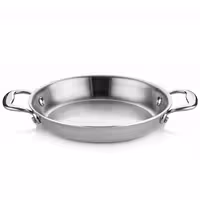 Omeletpan - RVS - 209x228mm - hoogte: 64mm - geschikt voor alle warmtebronnen (incl. inductie)
