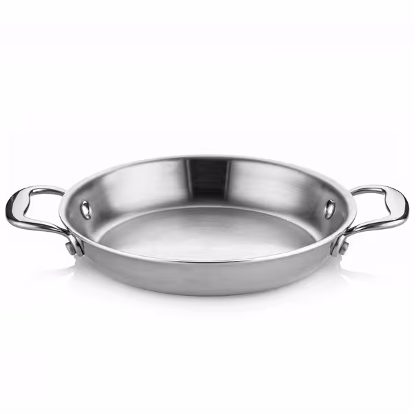 Omeletpan - RVS - 209x228mm - hoogte: 64mm - geschikt voor alle warmtebronnen (incl. inductie)