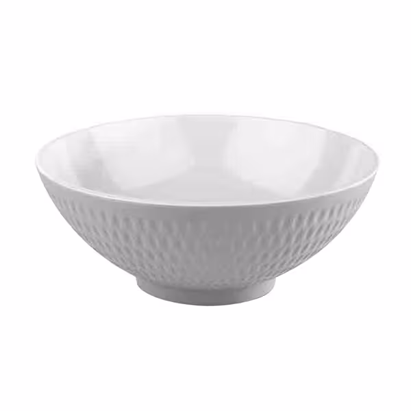 (6 adet) Kase - ASIA PLUS - Melamin - 1,1L - köşeli - 200x200mm - Derinlik:80mm - Beyaz/Gri