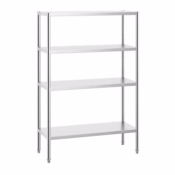 رفوف ستانلس ستيل PREMIUM - 1200x500mm - عمق: 500 mm - 4 رفوف (قابلة للتعديل) - الحمولة: 320 kg