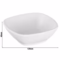 (6 adet) Kase - ZEN - Melamin - 200ml - köşeli - 120x120mm - Derinlik:40mm - Beyaz