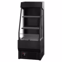 Commercial multideck display fridge - Open front - 660mm - 150L - with 2 shelves - Black