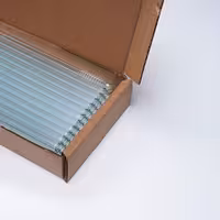 (50 adet) Cam Pipet - 230mm - ø 10mm - düz - Şeffaf - dahil 1 Naylon Temizlik Fırçası