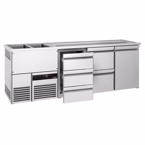 Pivski šank PREMIUM - 2500x700 mm - 1 Vrata & 5 Ladice