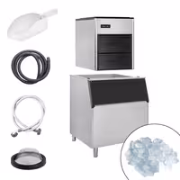 Commercial Ice Machine - Nugget - 335 kg/24 h - incl. ice storage container