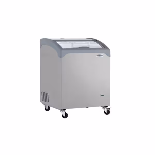 Zamrażarka skrzyniowa – 645 x 650 mm – 117 L – z pokrywą szklaną przesuwną