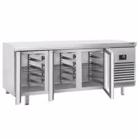 Stół chłodniczy barowy do napojów Premium PLUS – 2185 x 800 mm – z 3 drzwiami szklanymi