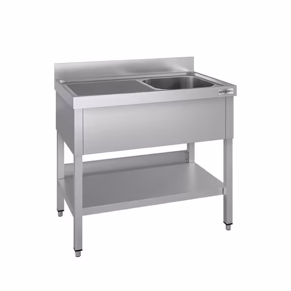 Sudoper ECO - 1200x600 mm - s donjom policom - s 1 koritom - korito desno