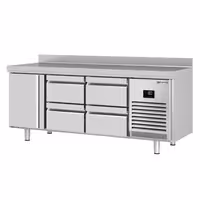 Aukstuma galds PREMIUM PLUS - 1960x600 mm - 385 l - ar 1 durvīm - ar 4 atvilktnēm - Ar apmali
