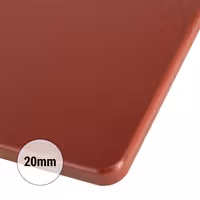 Daska za rezanje HACCP - 250x400 mm - Debljina: 20 mm - HDPE 500 - Smeđa - Periva u perilici posuđa - Obostrana