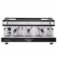 WEGA | PEGASO PLUS - Siebträgermaschine - 3 Gruppig - 5,3 kW - mit Milchaufschäumern & Heißwasser - Schwarz