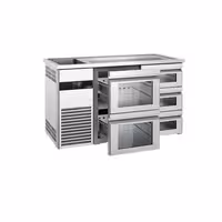 Pivski šank PREMIUM - 1550x700 mm - 5 Staklene ladice