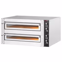 Electric Deck Pizza Oven - Twin Deck - Refractory Stone Deck - 6+6 x Ø 30cm (12") - Mechanical Controls - up to 450°C