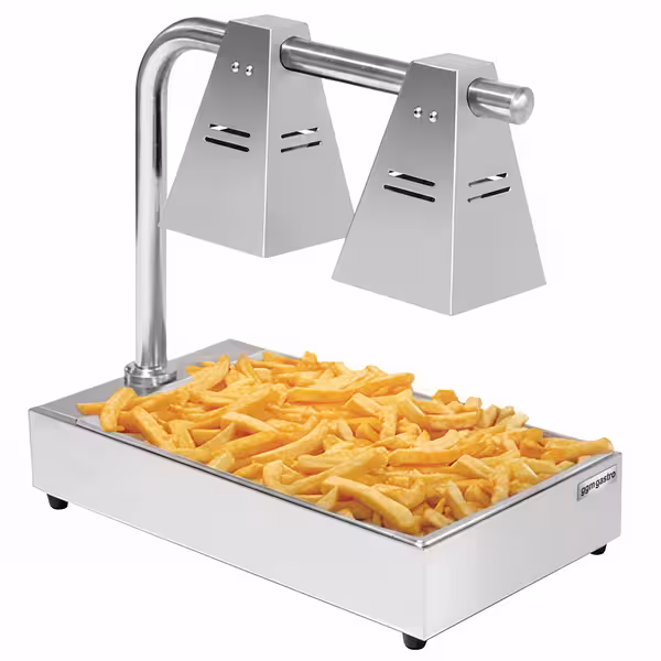 Toplinski most za grijanje hrane – infracrveni – s 2 grijaće svjetiljke – 600x330 mm – 600 W – za GN 1/1
