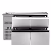 Commercial Refrigerated Beer Counter PREMIUM PLUS - 1550x700mm - with 4 drawers