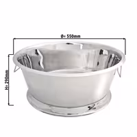 Wine Bucket - Bar Professional - Stainless Steel - Ø550mm - Height:290mm - with handles