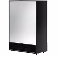 Commercial multideck display freezer - 1260mm - 991L - with 2 double‑glazed hinged glass doors & 5 shelves - Black