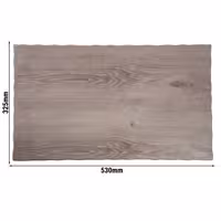 (6 pcs) GN 1/1 Gastronorm Tray - DRIFTWOOD - Melamine - 530x325mm - Height: 15mm - Grey