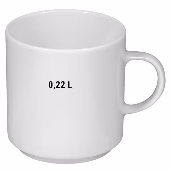 (6 adet) SELTMANN WEIDEN | Sütlü Kahve Fincanı -0,22 Litre - Beyaz/Sade