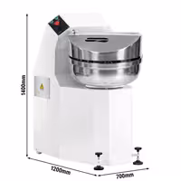 Spiralna miješalica za tijesto - 65 l / 60 kg - 2 brzine - s fiksnom posudom - 400 V - za pizzu i kruh