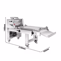 Commercial Baguette Moulder - with Conveyor Belt - 4 cylinders - 550W - 3000 pcs/h