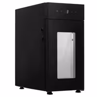 Réfrigérateur à lait pour machine à café - 220mm - 8.5 L - 1 porte vitrée - éclairage LED - affichage digital de la température - avec orifice d’alimentation en lait - Noir - 0 à +4 °C