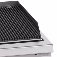 Barbacoa de gas de piedra volcánica - 18kW|800mm - De pie - Parrilla de hierro fundido - 900 fondo - 2 quemadores - incl. piedra volcánica, encendido piezoeléctrico - Acero inoxidable