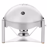Chafing Dish - Rund - mit Rolldeckel - Chrom