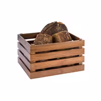 Ahşap Sunum Kutusu - SUPERBOX - Ahşap - Kahverengi - 350x290x200mm - GN 1/2 ile uyumlu