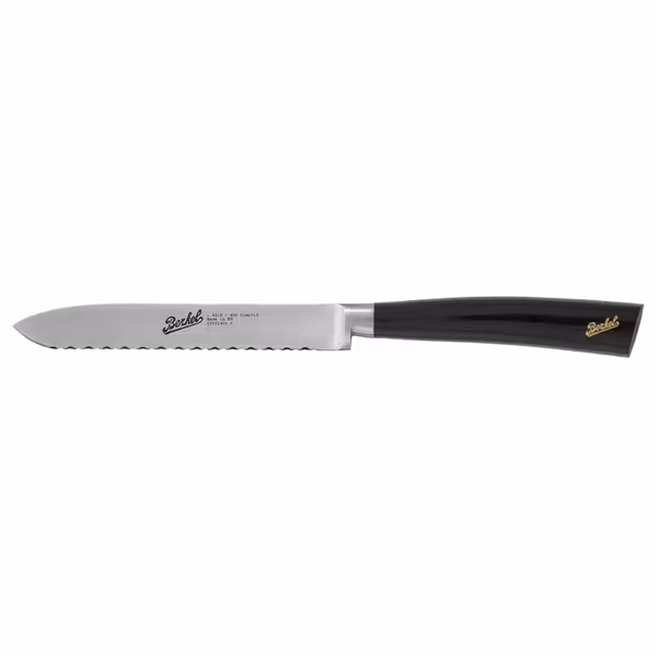 BERKEL | Elegance Utility Knife – 12 cm - Gloss Black Resin Handle