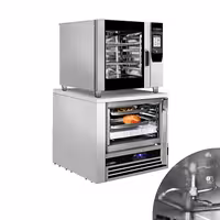 Cuptor convecție abur - Touchscreen - Ecran tactil de 7″ - 7x GN 1/1 - incl. Sondă de temperatură & Sistem de spălare - incl. Congelator șoc termic 5x GN 1/1