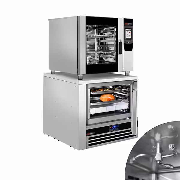 Konvektomat - Na dodir - 7″ zaslon osjetljiv na dodir - 7x GN 1/1 - uklj. temperaturna sonda & Sustav automatskog pranja (s tabletama)