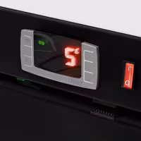 Frigorífico expositor de bebidas - 1295mm - 880L - com 2 portas de batente em vidro - com indicação/painel digital de temperatura - Preto