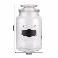 (6 adet) Saklama Kavanozu - NOTE - 1,2 L - contalı cam kapak dahil & etiketleme alanı