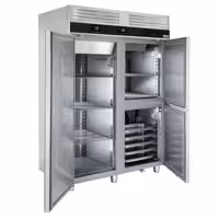Szafa chłodniczo-mroźnicza PREMIUM – GN 2/1 + GN 1/1 – 1400 L – z wbudowaną zamrażarką szokową – z 1 drzwiami i 2 półdrzwiami ze stali nierdzewnej