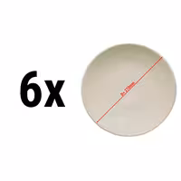 (6 pcs) TEOS | Plate - flat - Porcelain - Ø270mm - Cream