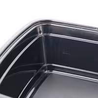(300 pcs) Food Lidding Tray Polypropylene - 1000ml - Rectangular - Black
