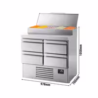 Pripremni rashladni pult Mini - 978x700 mm - 4 ladice - za 5x GN 1/4