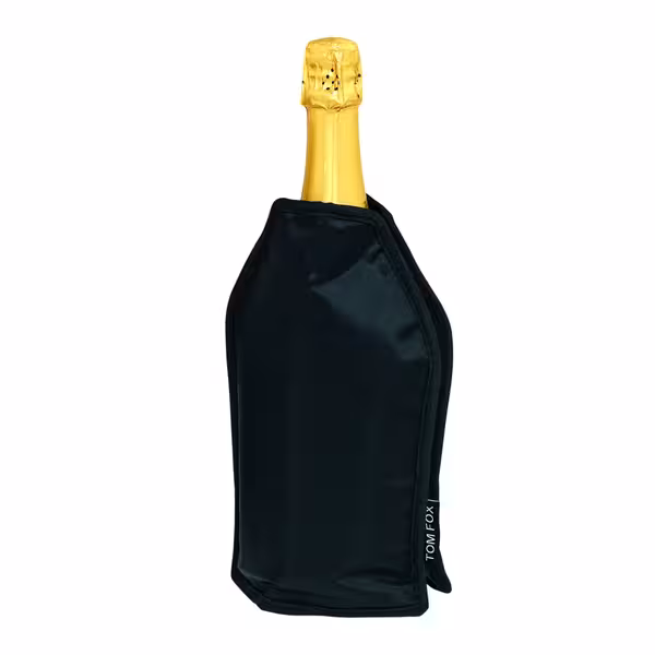 (6 pcs) FUCHS | Flexible Wine & Champagne Bottle Cooler Sleeve - Black